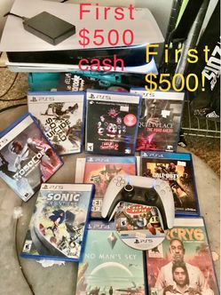 PS5 HUGE BUNDLE! With SONY BRAVIA TV! 10/10 Cond (ADULT OWNED). First $500 cash firm🤩. Or- Trade for Xbox series x