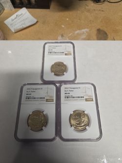 2022 P Sacagawea $1 Ely S. Parker NGC MS65 – Lot of 3