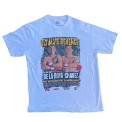 Vintage 90s Oscar De La Hoya vs Julio Cesar Size XL
