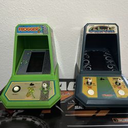 Vintage Coleco Mini Arcade Games Frogger & Galaxian Working Perfect