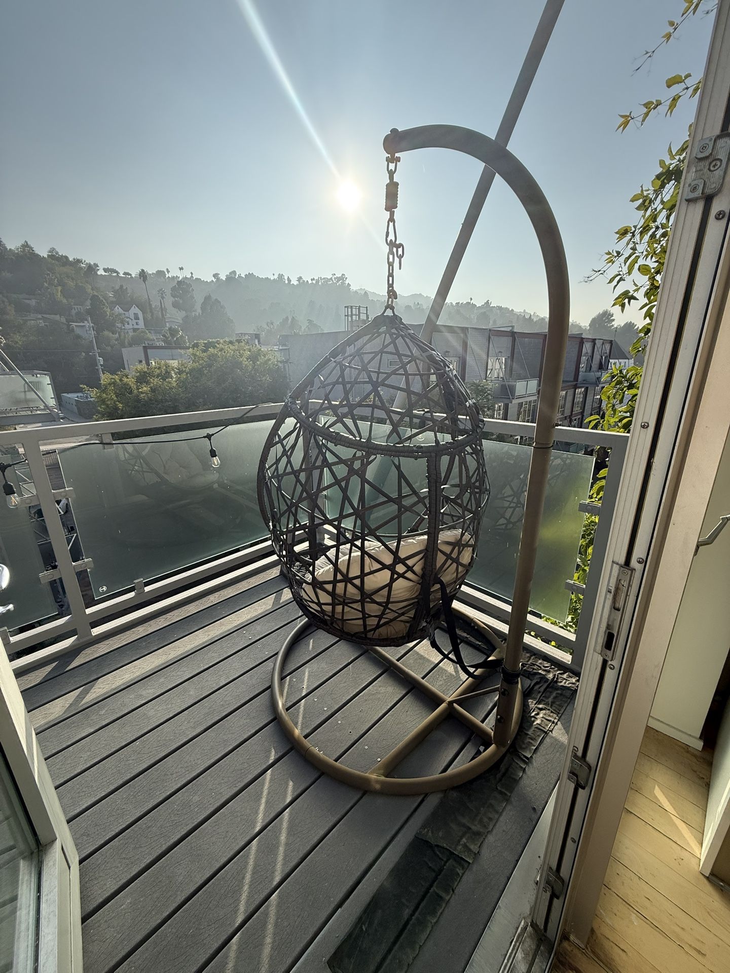 Outdoor Patio Hanging Chair Egg Hammock