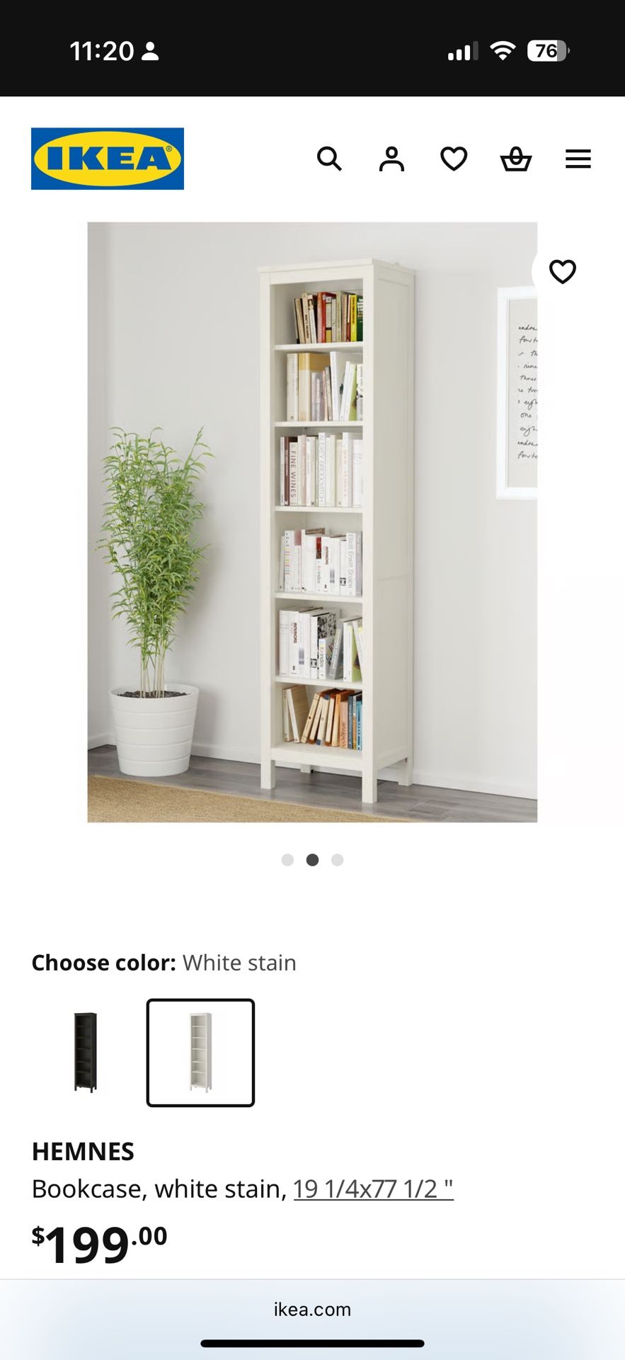 Hemnes Ikea 6 Shelf Book Case