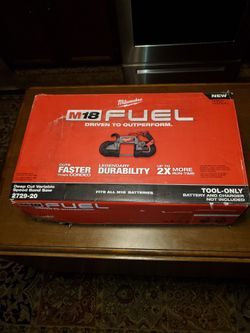 Milwaukee M18 Fuel Deep Cut Variable Speed Band Saw. 275$. No Offers Accepted. Tool Only 