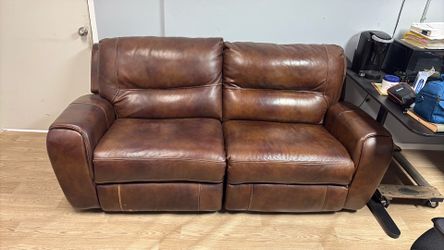 Leather Reclining Loveseat