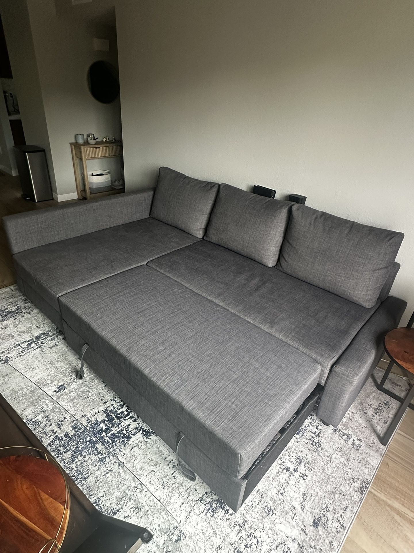 IKEA  Grey FRIHETEN Sleeper Couch 