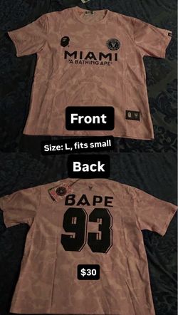 BAPE x Inter Miami Jersey Tee Size L