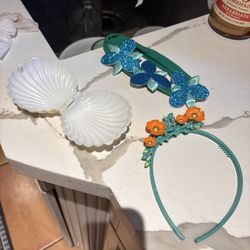 halloween Ariel accessory headbands and plastic seashell