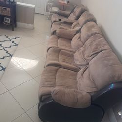 3pc Reclining Sectional Couch