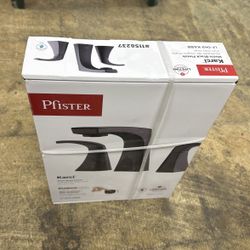 pfister karci matte black 2-handle 8-in widespread bathroom faucet w/drain