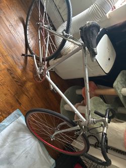 Vintage Road Bike with Red Rims
