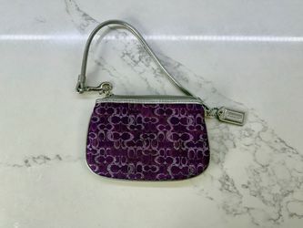 Vintage Y2K Coach Violet Lurex Opt Art Wristlet - Like New Condition