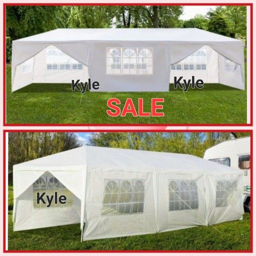 10'x30' White Gazebo Party Tent Canopy  Wedding Party Pavilion Tent  Canopy  Carpa 10x30 FOR SALE!