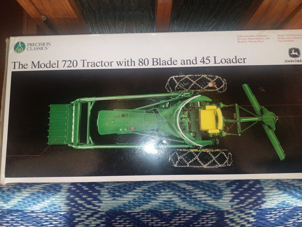 John Deere Model Tractor 720 w/ 80 Blade & 45 Loader