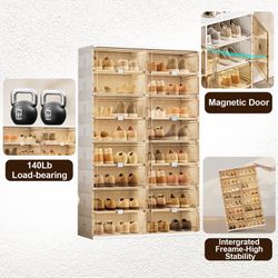 Storage Cabinet With Magnetic Clear Door Shoes, Belts, Purses, Toys, Collectibles , Crafts, Etc.