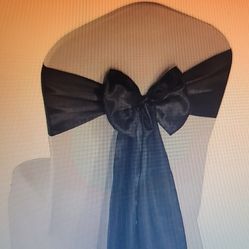 Black Satin Sashes for Bows 100 Pcs