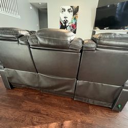 Chocolate leather recliners