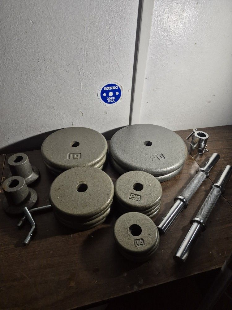 Ivanko 150 Pound Weight Set,Dumbbells,Barbell