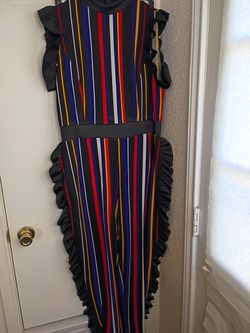 Plus size striped jumper