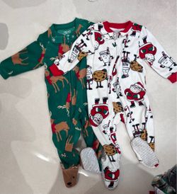 Carter's Baby Christmas Footed Pajamas Set of 2