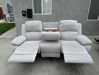 Recliner sofa Grey Moving Out Must Go Asap