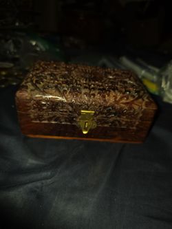 Gorgeous hand carved floral pattern wood box
