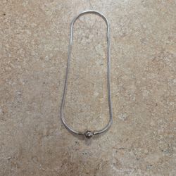 Pandora Snake Link Ball Necklace 15"