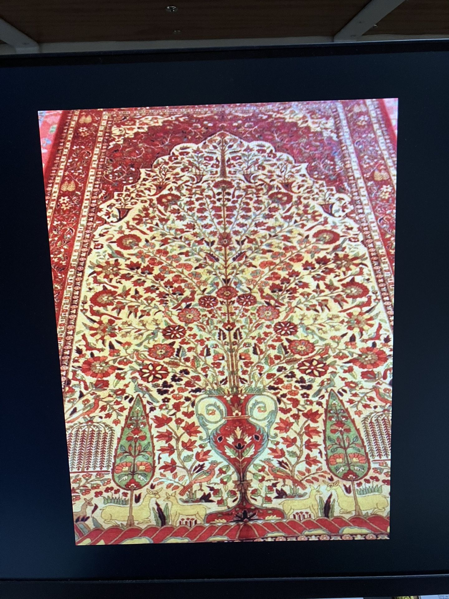 Antique Zoroastrian 100% Silk Rug