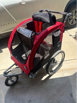 Red and Black PET Bike Trailer