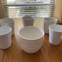 10 Small Ceramic Pots 