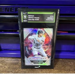 Panini 2021 Prizm Fireworks Aaron Judge Yankees #FW4 Silver Prizm Degree 9