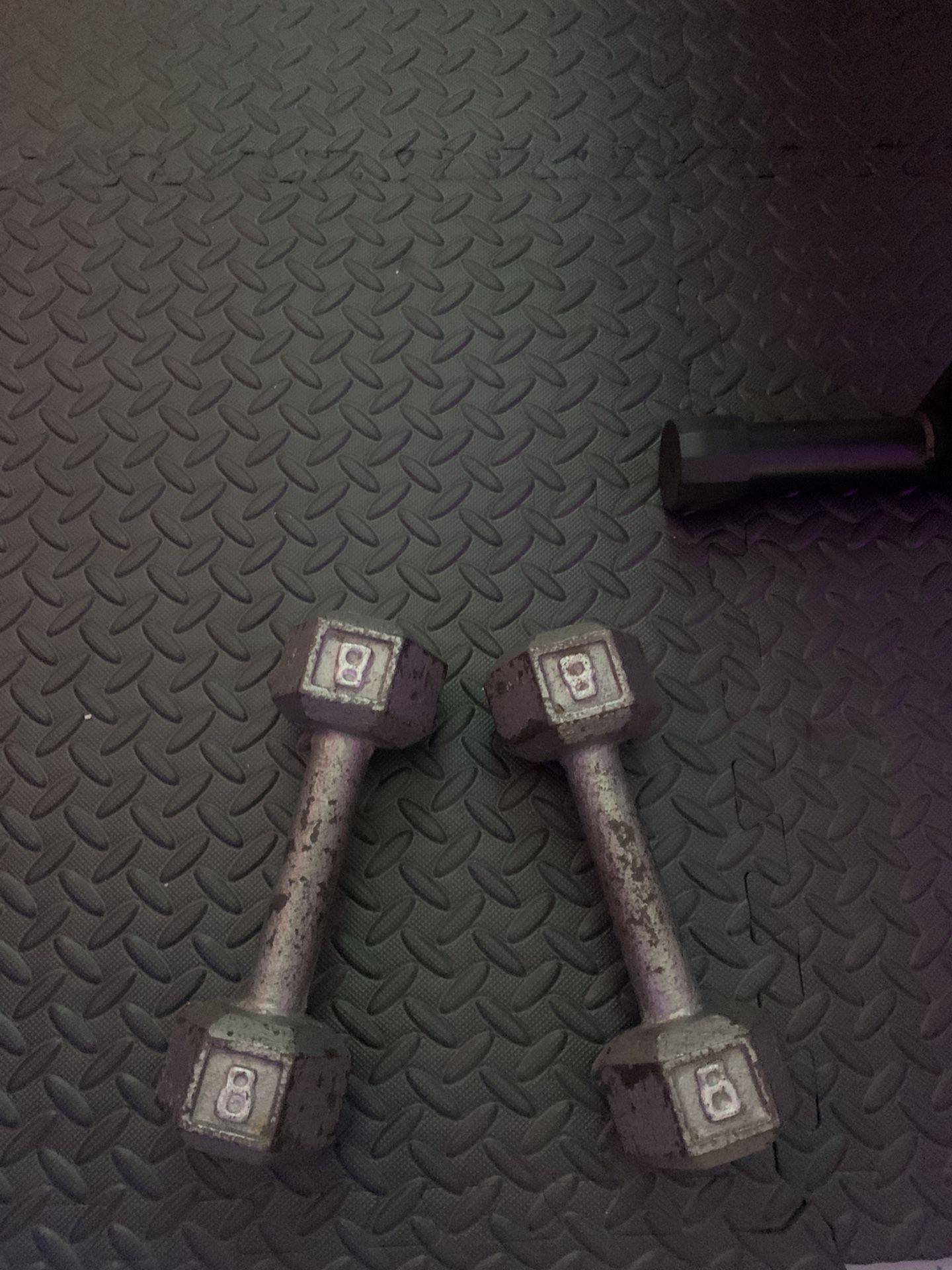 Cast Iron Dumbbell 8lb Set
