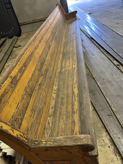 14 feet and 1 inch Old church pew