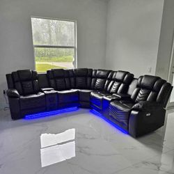Brand New Leather Recliner Sectional- Shop Now Pay Later 