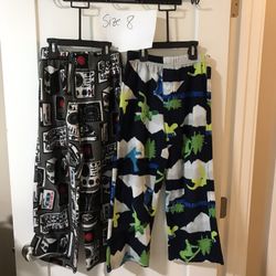 2 Pr Pajama Bottoms Sz 8
