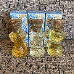 Lot of 3 Vintage AVON Anniversary Cologne Petite Persian Wood Regence Rapture