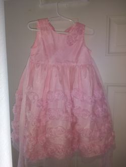 3t pink fancy frilly dress