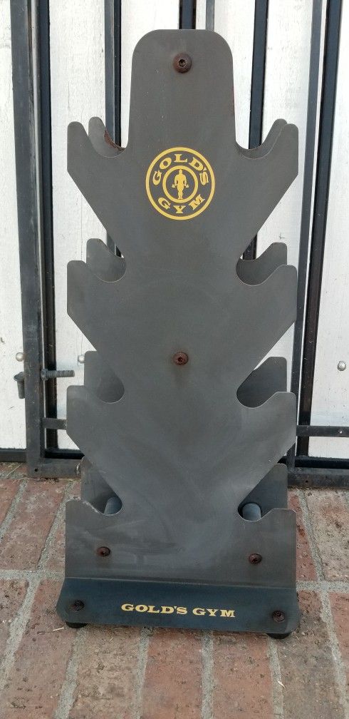 Gold’s gym dumbbell rack holder storage. Double sided. Used