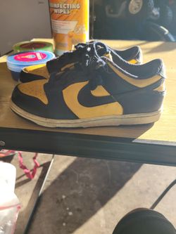 Blue and yellow nike