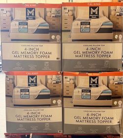 HUGE SALE Members Mark Cooling Pillow Top 4inch Gel Memory Foam Mattress Topper in Cal-King Brand New in Box ONLY $59.99!