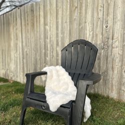 Modern Black Adirondack Chair – Cozy Outdoor Patio Seating