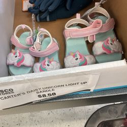 Carter’s Daisy Unicorn Light Up Sandle (Size 7 And 12)