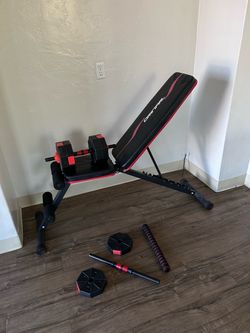 Orinar Adjustable Weight Bench with Dumbbells