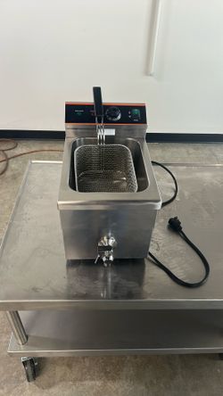 New Induction Electric Fryer 13.7 QT With Drain And Temperature Controller 