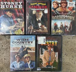 5 Western movies (4 Factory Sealed not Stoney Burke movie)