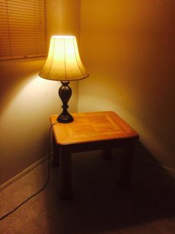 Lamp and table