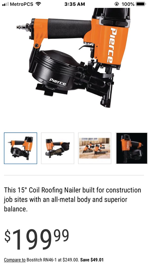 Pierce roofing nail gun for Sale in Palmetto Bay, FL OfferUp