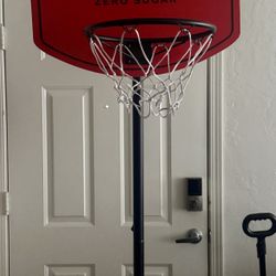 Coca-Cola Adjustable Portable Basketball Hoop Red Metal Plastic Backboard