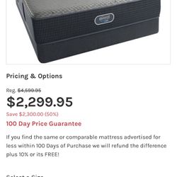Beautyrest hybrid king mattress and adjustable base 
