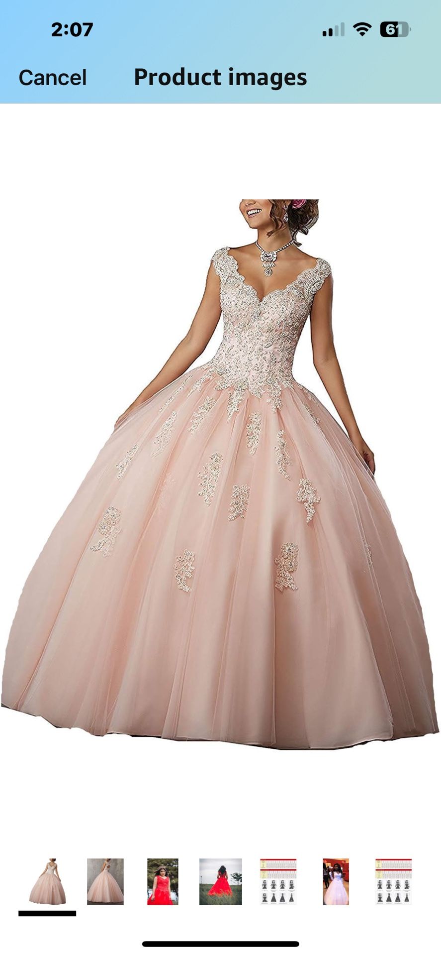 Ball, Quinceanera, Sweet 16, Prom, Princess gown Dress for Teenager