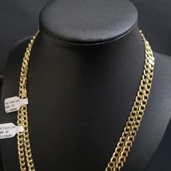 10k SOLID CURB LINK CHAIN 🔗 6mm-18"/6mm-20"